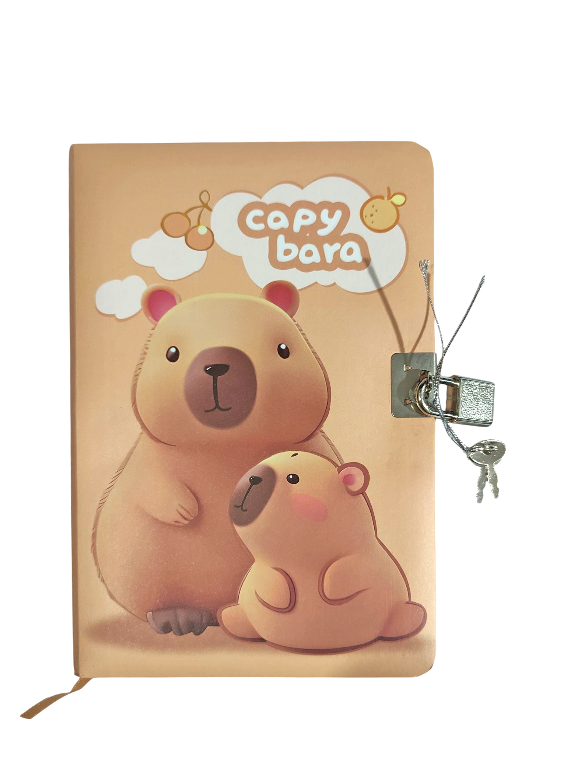 Capybara Hatıra Defteri (Günlük) Kilitli Defter 80 yaprak - Sevim