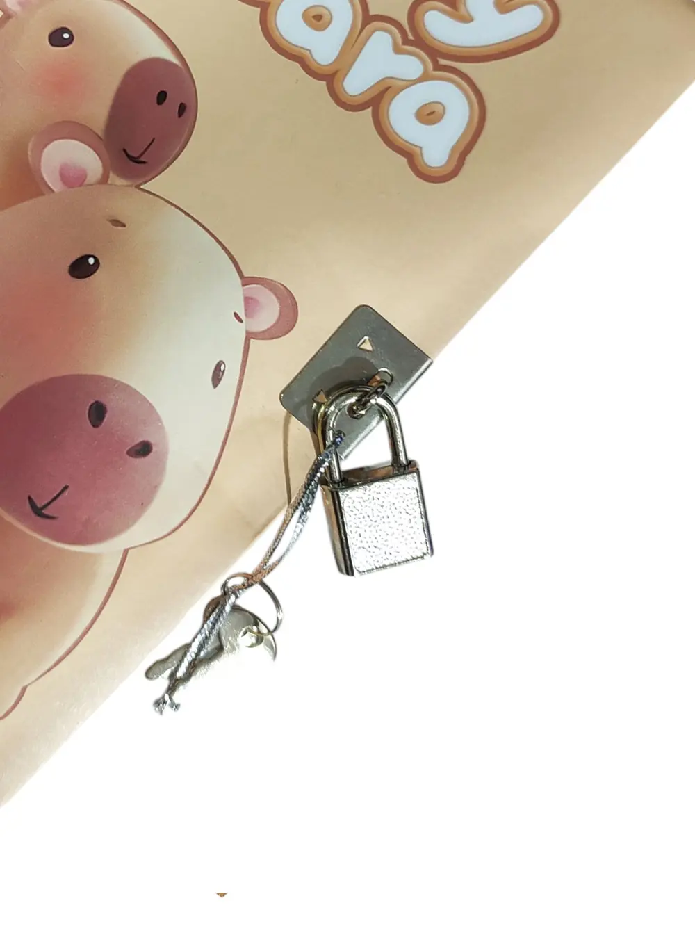 Capybara Hatıra Defteri (Günlük) Kilitli Defter 80 yaprak - Sweet