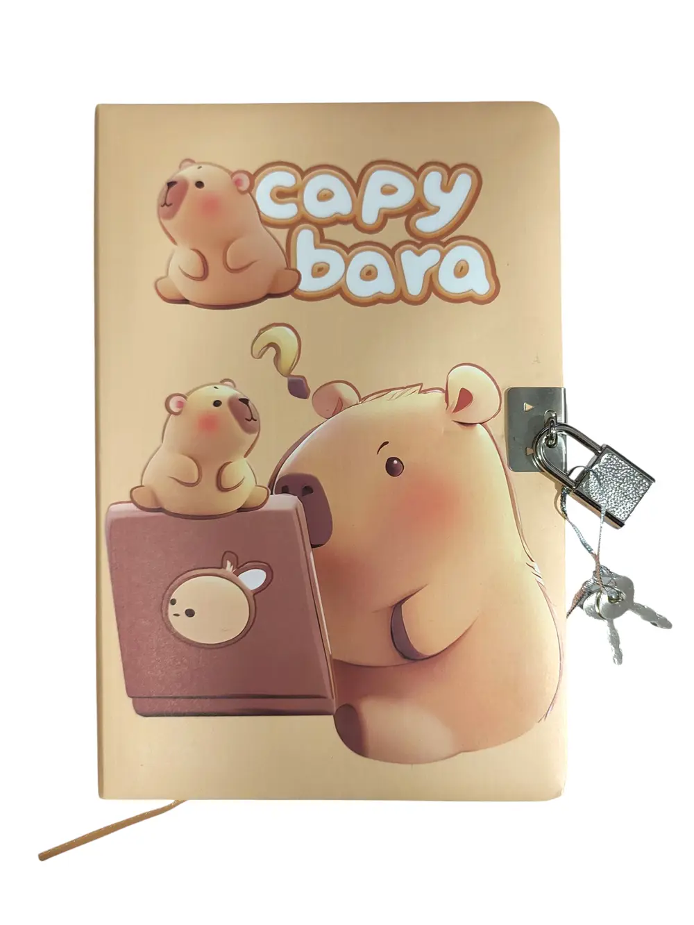 Capybara Hatıra Defteri (Günlük) Kilitli Defter 80 yaprak - Table