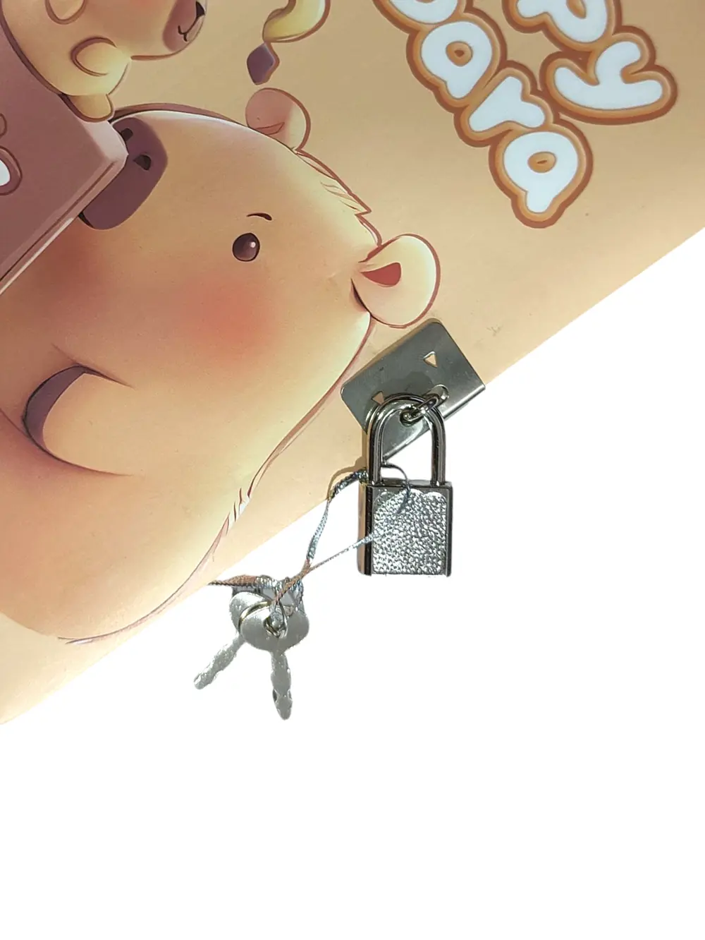 Capybara Hatıra Defteri (Günlük) Kilitli Defter 80 yaprak - Table