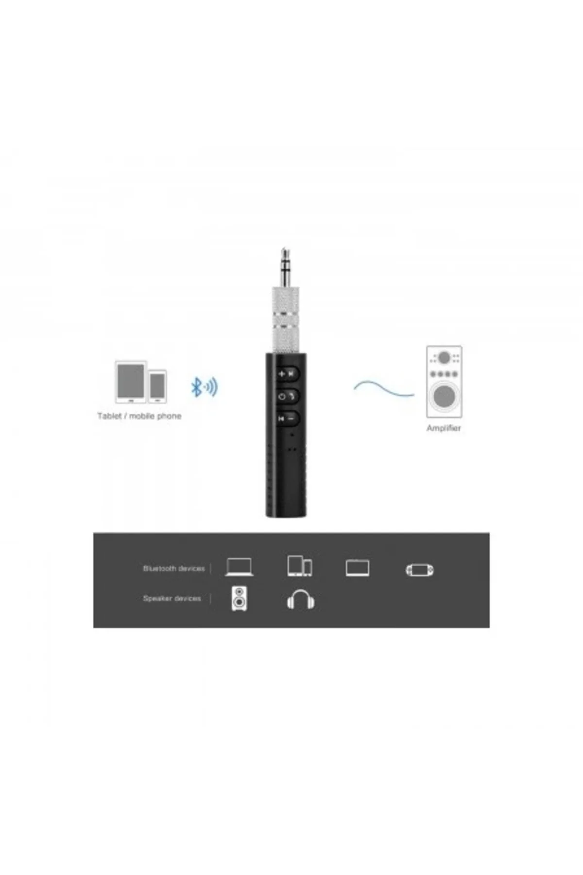 Car Bluetooth Music Driver Araç Aux Hands-free Mp3 Bağlantı Kiti