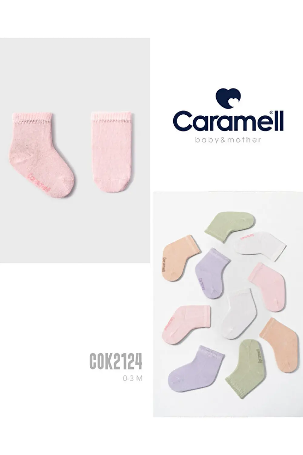 Caramel Pamuklu Kız Bebek 5'li Çorap 0-3 Ay CRML.COE2124 Caramel Pamuklu Kız Bebek 5'li Çorap 0-3 Ay CRML.COE2124