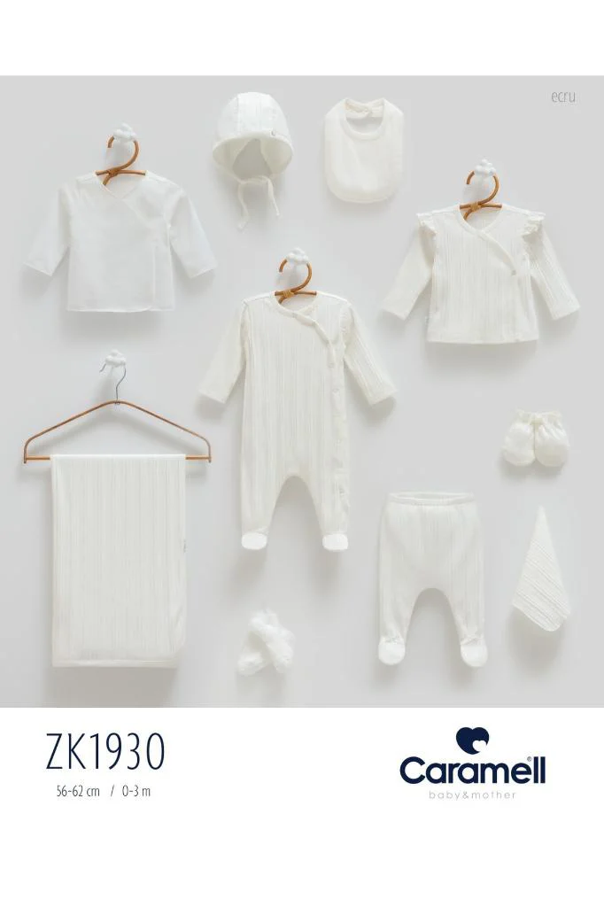 Caramell %100 Pamuk Beauty Girl 10 Parça Hastane Çıkışı Zıbın Seti Ekru CRML.ZK1930.EKR Fiyatı, Yorumları ve Özellikleri