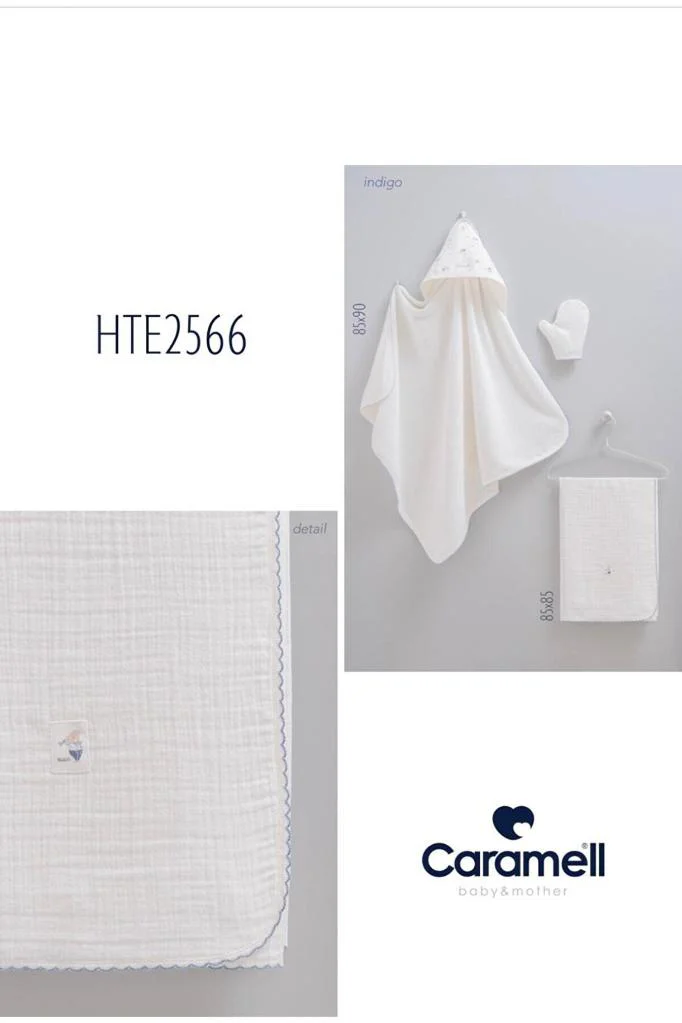 Caramell %100 Pamuk Havlu seti İndigo CRML.HTE2566.INDG