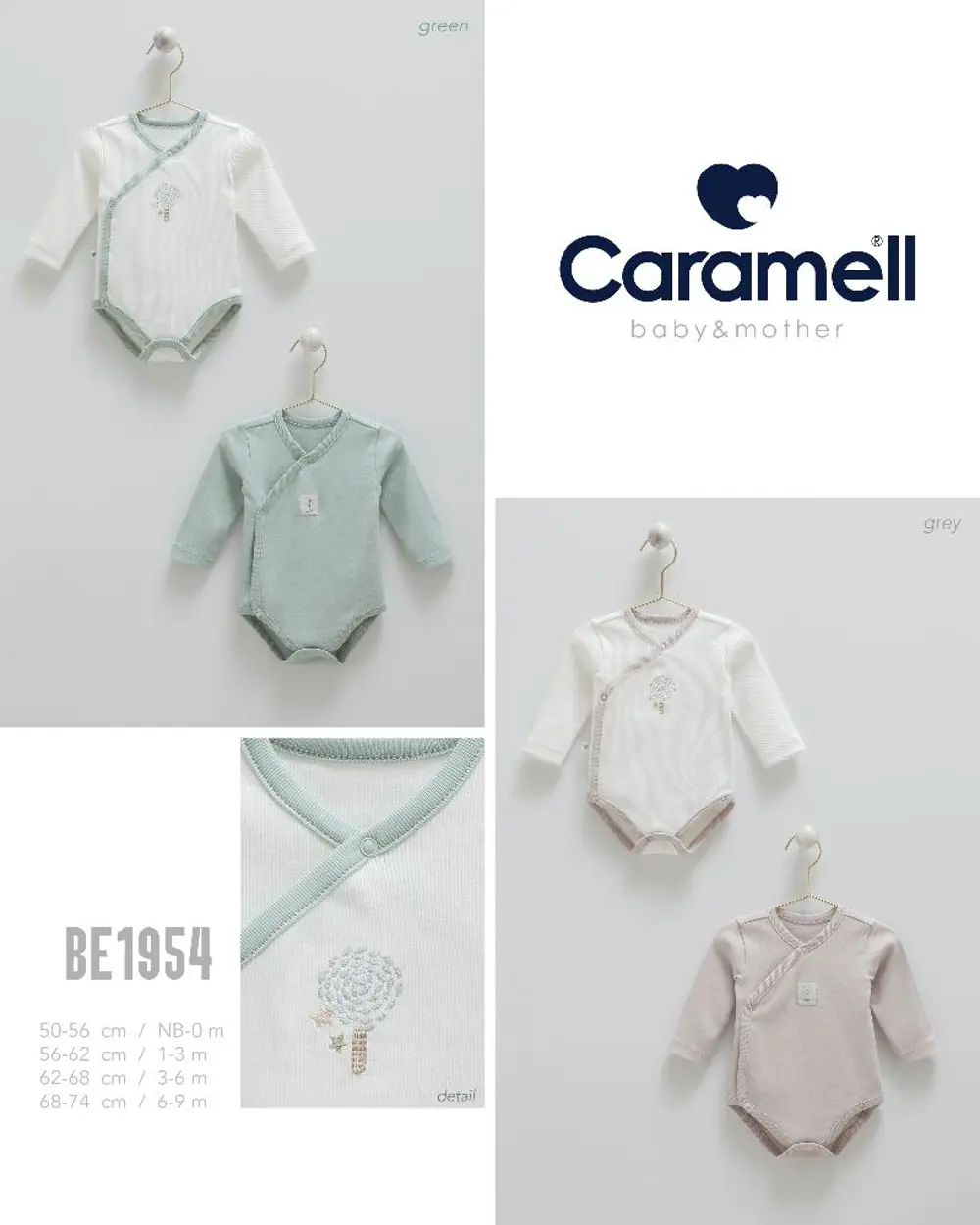 Caramell %100 Pamuk Hello Forest 2'li Bebek Body CRML.BE1954