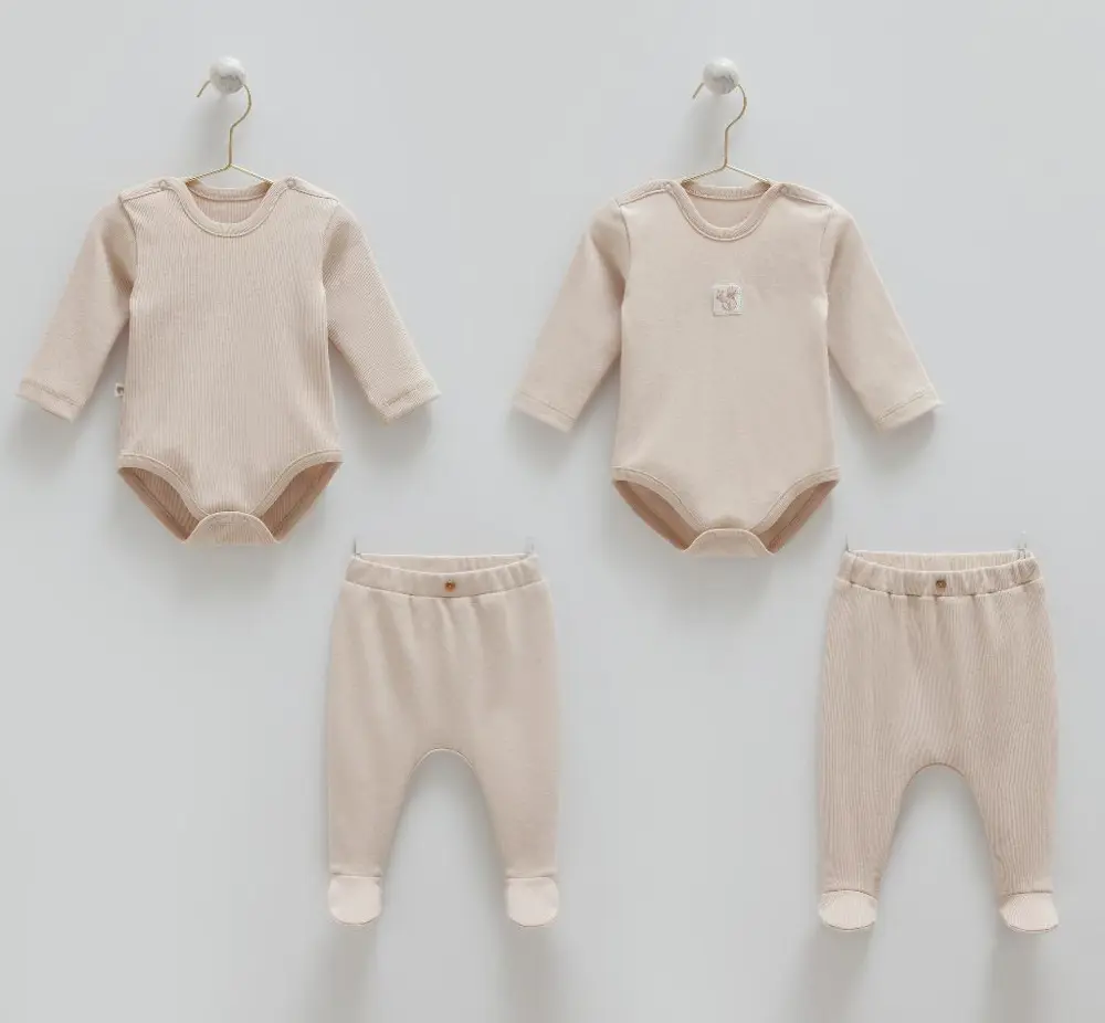 Caramell %100 Pamuk Hello Forest 4'lü Body Pantolon Set CRML.BPE1