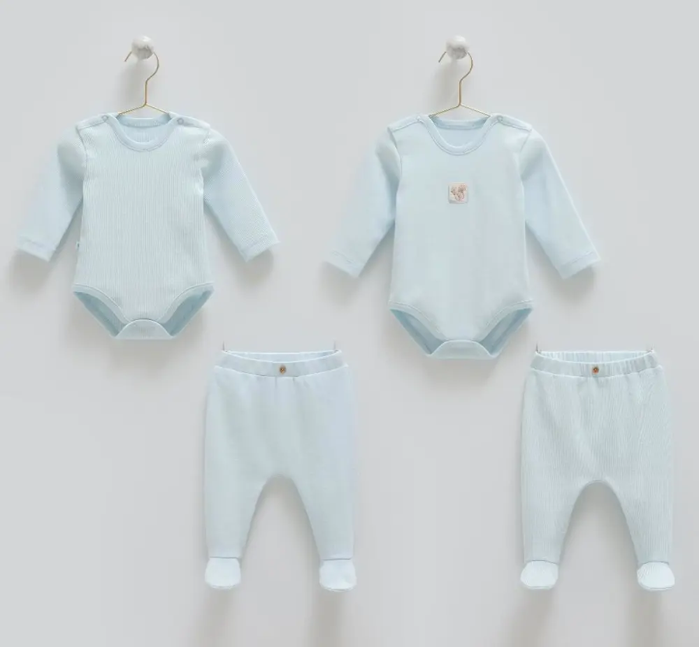 Caramell %100 Pamuk Hello Forest 4'lü Body Pantolon Set CRML.BPE1