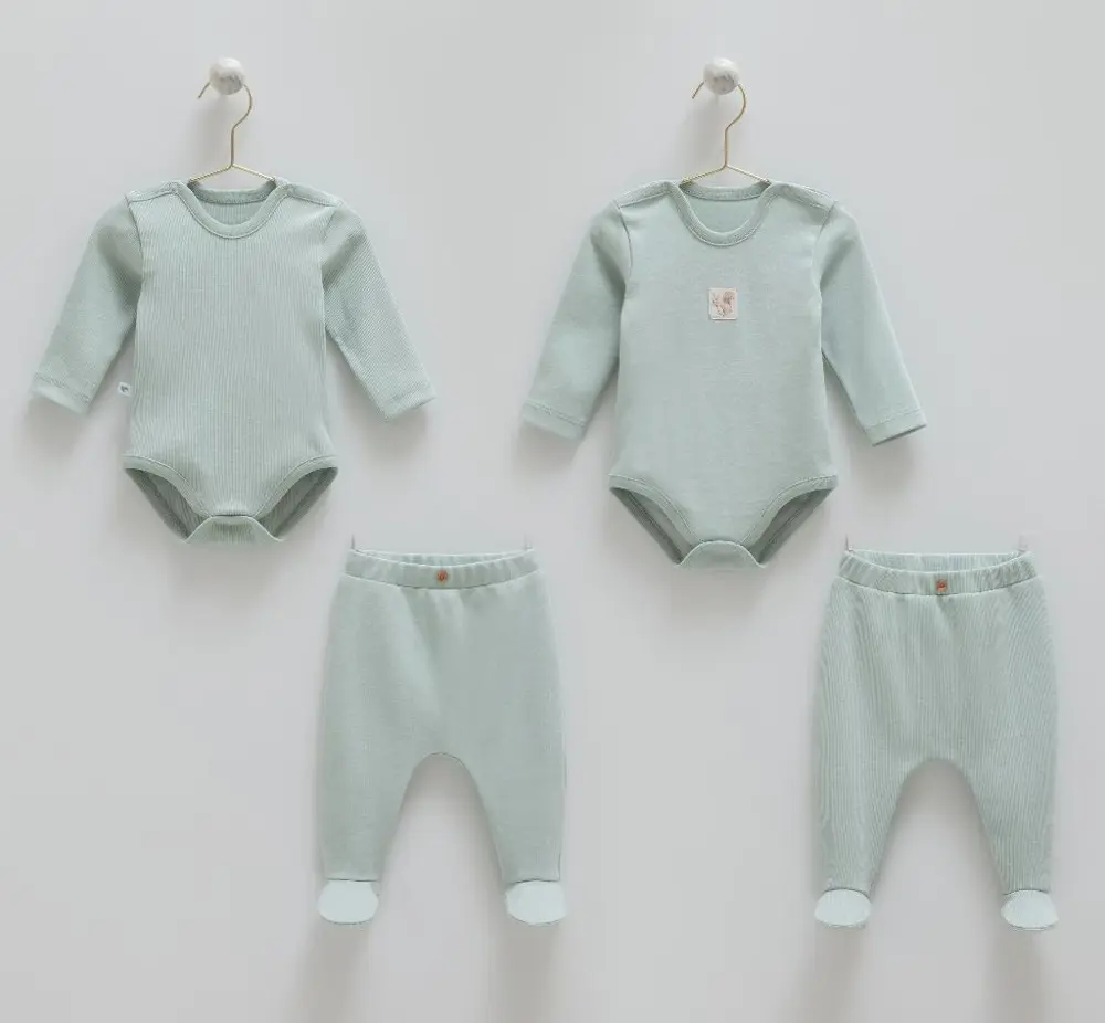 Caramell %100 Pamuk Hello Forest 4'lü Body Pantolon Set CRML.BPE1