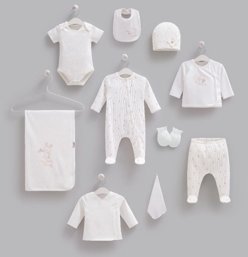 Caramell %100 Pamuk Love Bunny 10'lu Hastane Çıkışı Set 0-3 Ay 50-56 cm Ekru CRML.ZK2524.EKR Fiyatı, Yorumları ve Özellikleri
