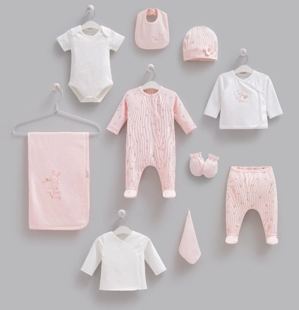 Caramell %100 Pamuk Love Bunny 10'lu Hastane Çıkışı Set 0-3 Ay 50-56 cm Pembe CRML.ZK2524.PMB Caramell %100 Pamuk Love Bunny 10'lu Hastane Çıkışı Set 0-3 Ay 50-56 cm Pembe CRML.ZK2524.PMB