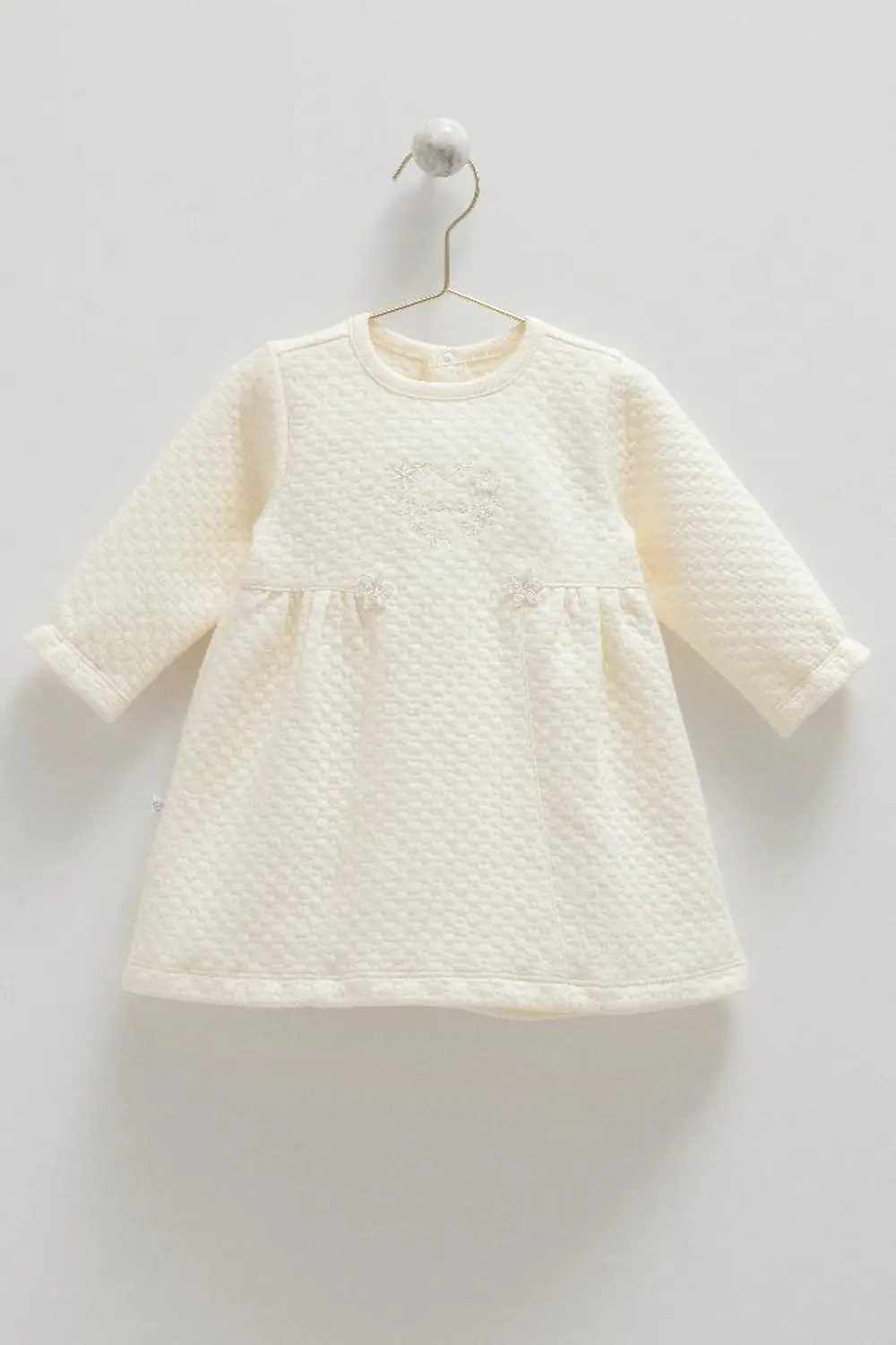 Caramell %100 Pamuk Love Hugs Kız Bebek Elbise CRML.ELB2035