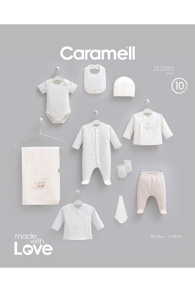 Caramell %100 Pamuk Mini Travel 10 Parça Hastane Çıkışı Zıbın Seti Ekru CRML.ZE2283.EKR Caramell %100 Pamuk Mini Travel 10 Parça Hastane Çıkışı Zıbın Seti Ekru CRML.ZE2283.EKR