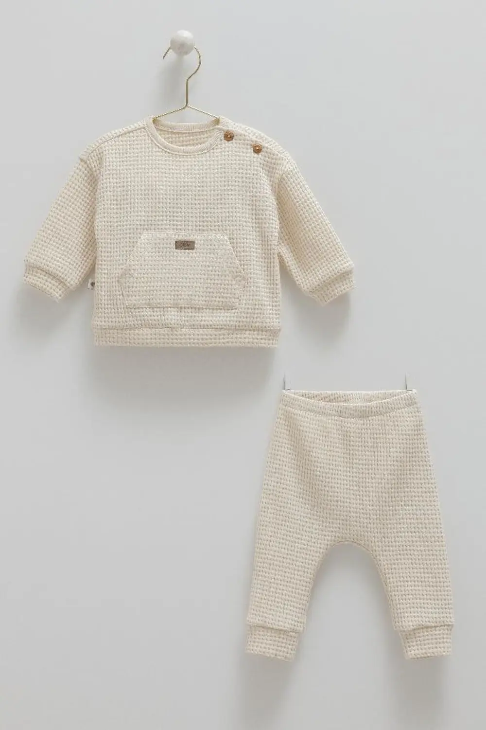 Caramell %100 Pamuk Soft Teddy Erkek Bebek 2'li Takım CRML.TKU186