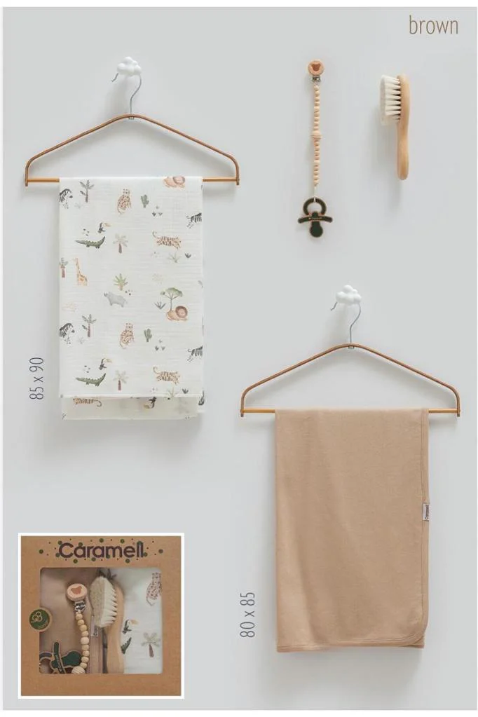Caramell 2'li Battaniye 80x85 Cm Kahve CRM.KHV.2468 Caramell 2'li Battaniye 80x85 Cm Kahve CRM.KHV.2468