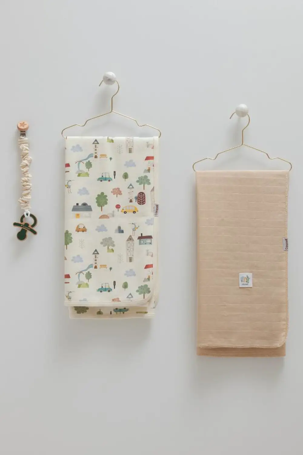 Caramell 3’lü Bebek Seti %100 Pamuk 75-85cm 1 Müslin Battaniye + 