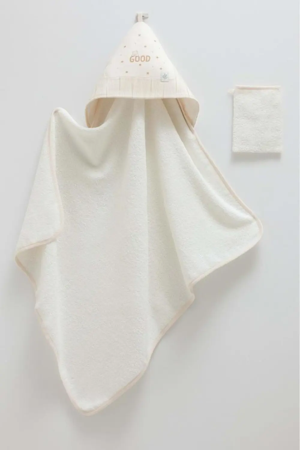 Caramell Good Baby Bebek Kundak Havlu ve Kese Bej CRML.BEJ.BSE183