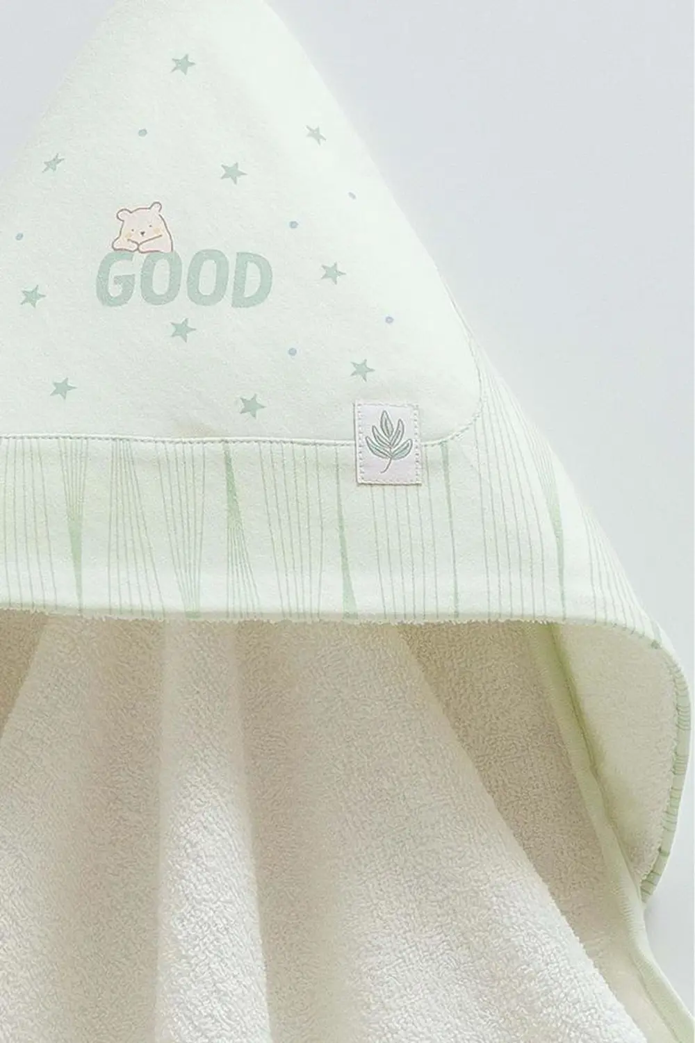 Caramell Good Baby Bebek Kundak Havlu ve Kese Yeşil CRML.YSL.BSE1