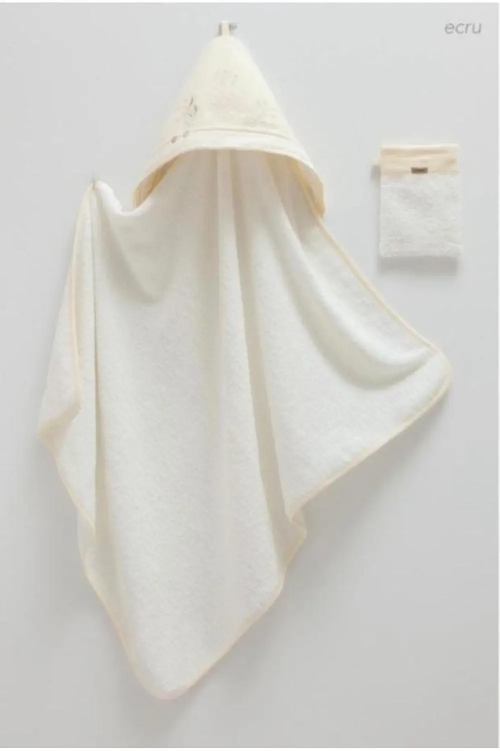 Caramell Soft Style Girl Bebek Havlu Ve Kese Takımı Ekru CRML.EKR