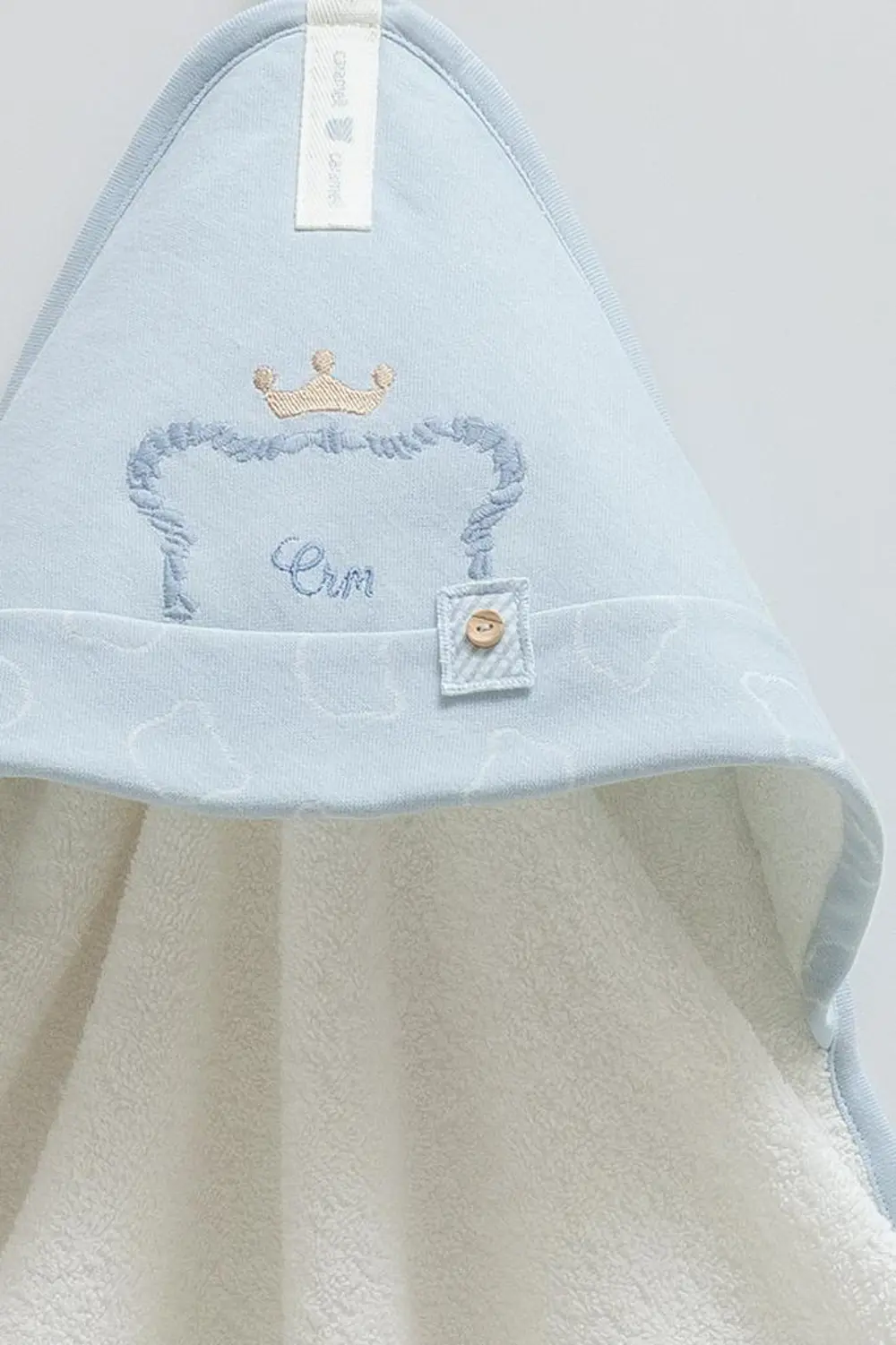 Caramell Very Cool Bebek Kundak Havlu ve Kese Mavi CRML.MV.BSE187