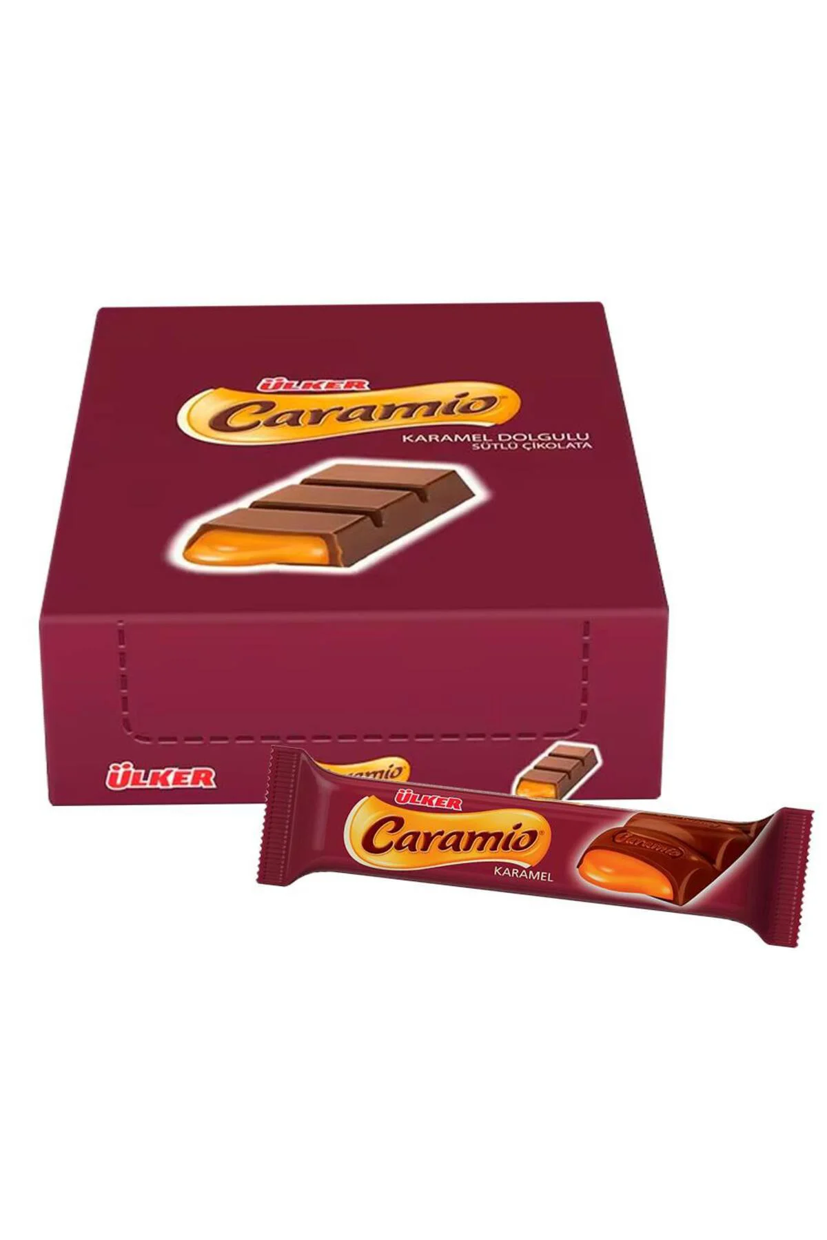 CARAMİO - Karamel Dolgulu Sütlü Çikolata - 32 gram - 24 Adet