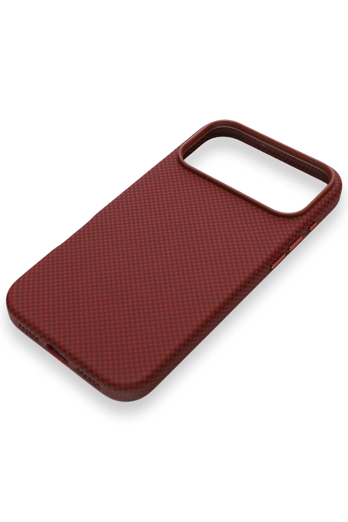 Carbon Weave Magsafe iPhone 17 Pro Max Magma Kırmızı