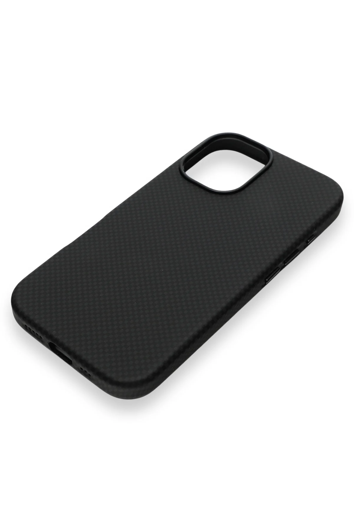 Carbon Weave Magsafe iPhone 17 Saf Karbon Siyah