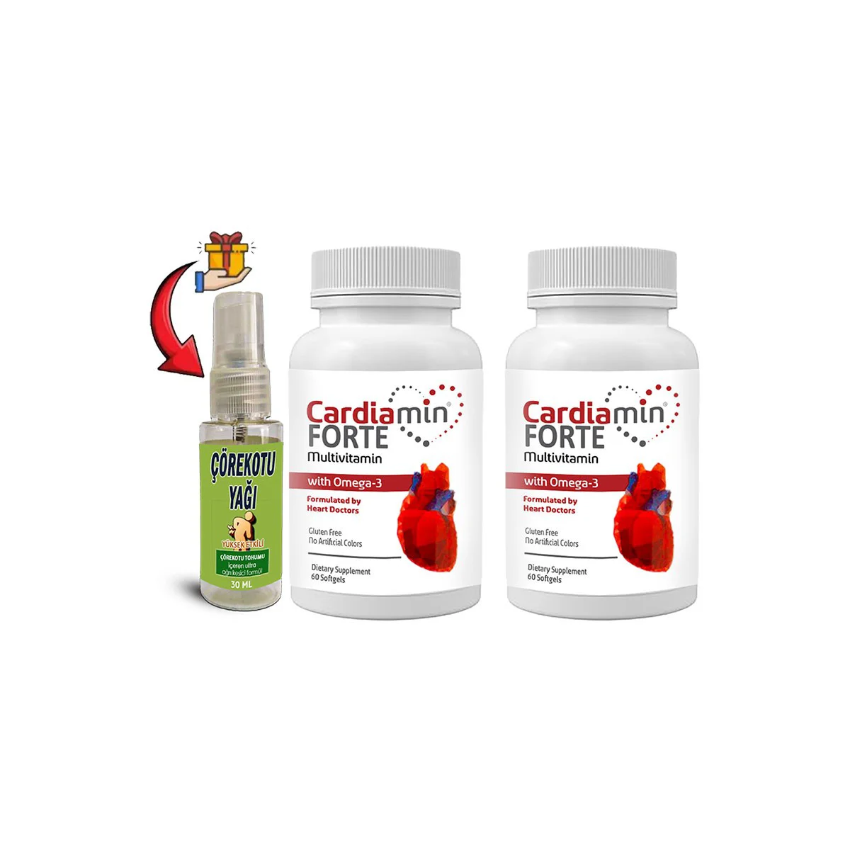 Cardiamin Forte — Multivitaminli Omega 3 & Çörek Otu Yağı Takviyesi | 2 Kutu 60+30 ml Fiyatı, Yorumları ve Özellikleri