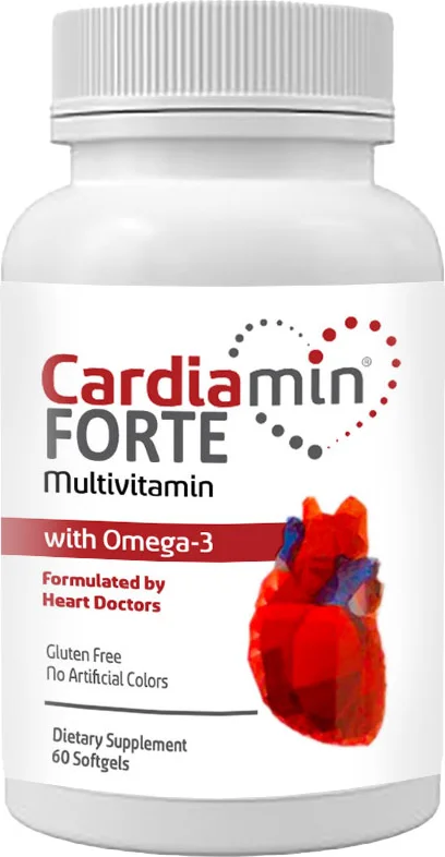 Cardiamin Forte - Multivitaminli Omega3 Kapsül, Kalp ve Damar Sağlığı İçin 60 Soft Jel