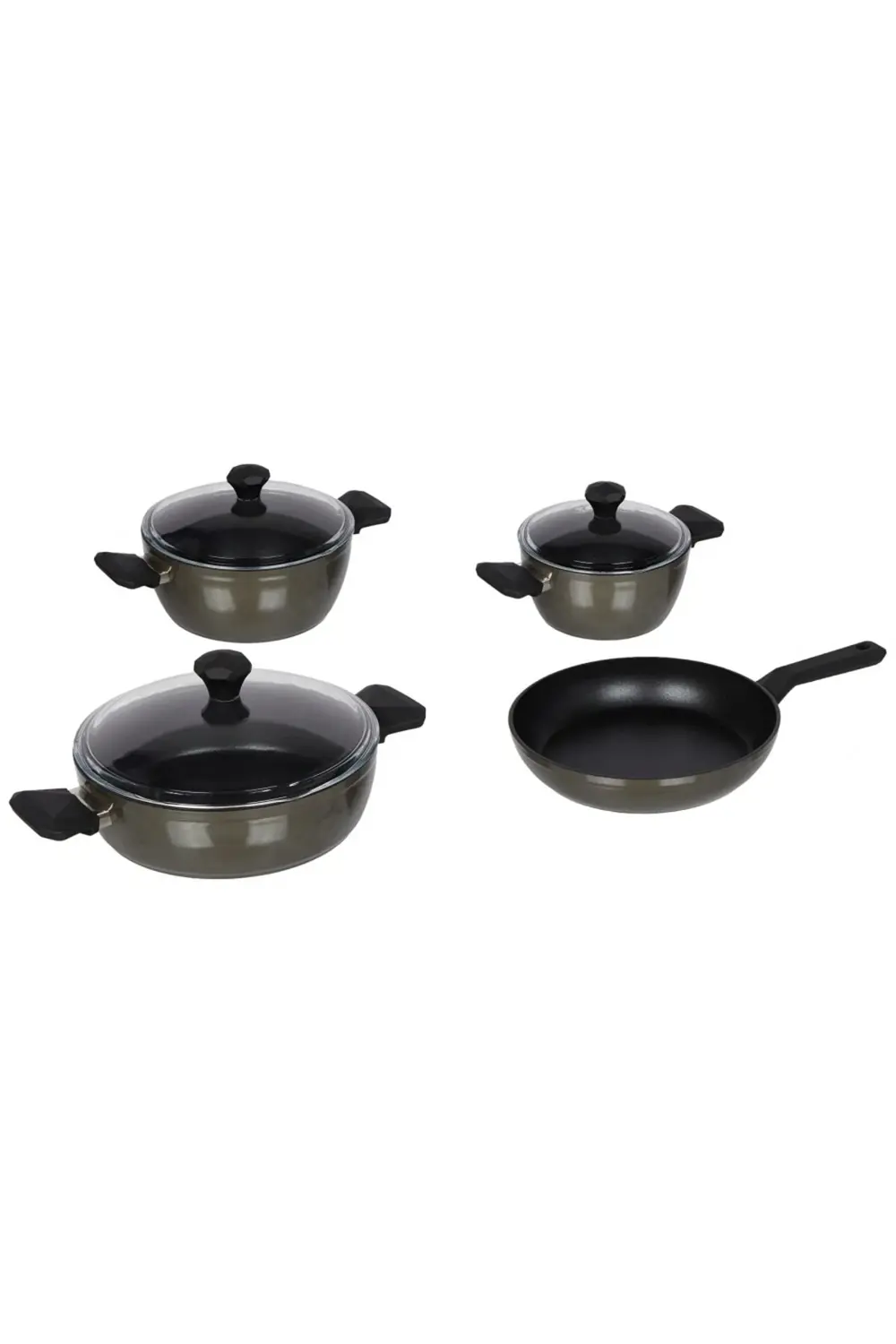 Cardin 1500023294 Graniks Diamond Cook 7 Parça Tencere Seti Gri