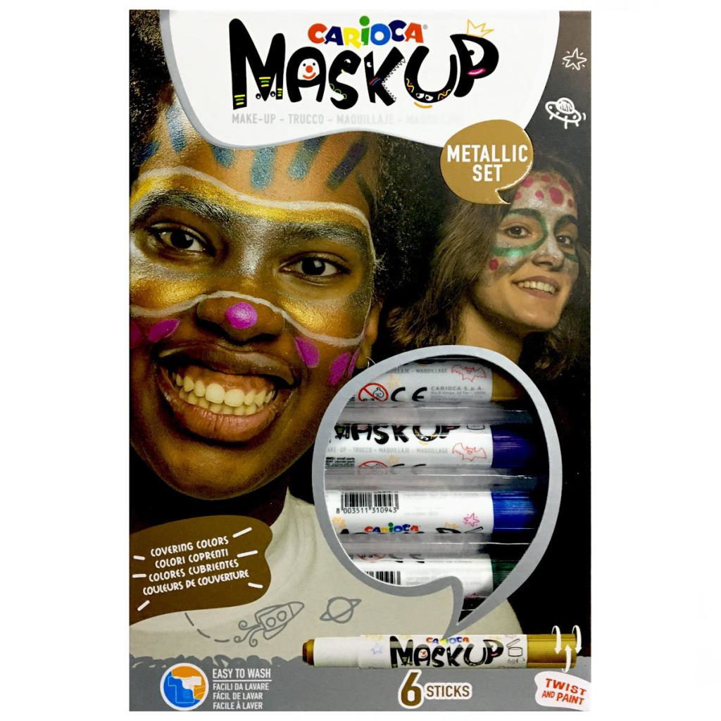 Carioca 6 Gr. 6 Renk Metalik Yüz Boyası 43155 Carioca 6 Gr. 6 Renk Metalik Yüz Boyası 43155