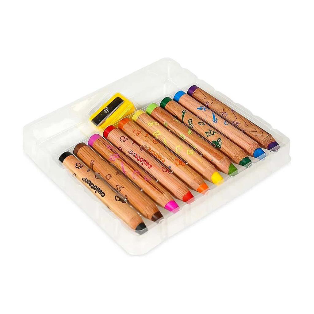 Carioca Baby "3 in 1" Jumbo Ahşap Gövdeli Boya Kalemi 10'lu Carioca Baby "3 in 1" Jumbo Ahşap Gövdeli Boya Kalemi 10'lu
