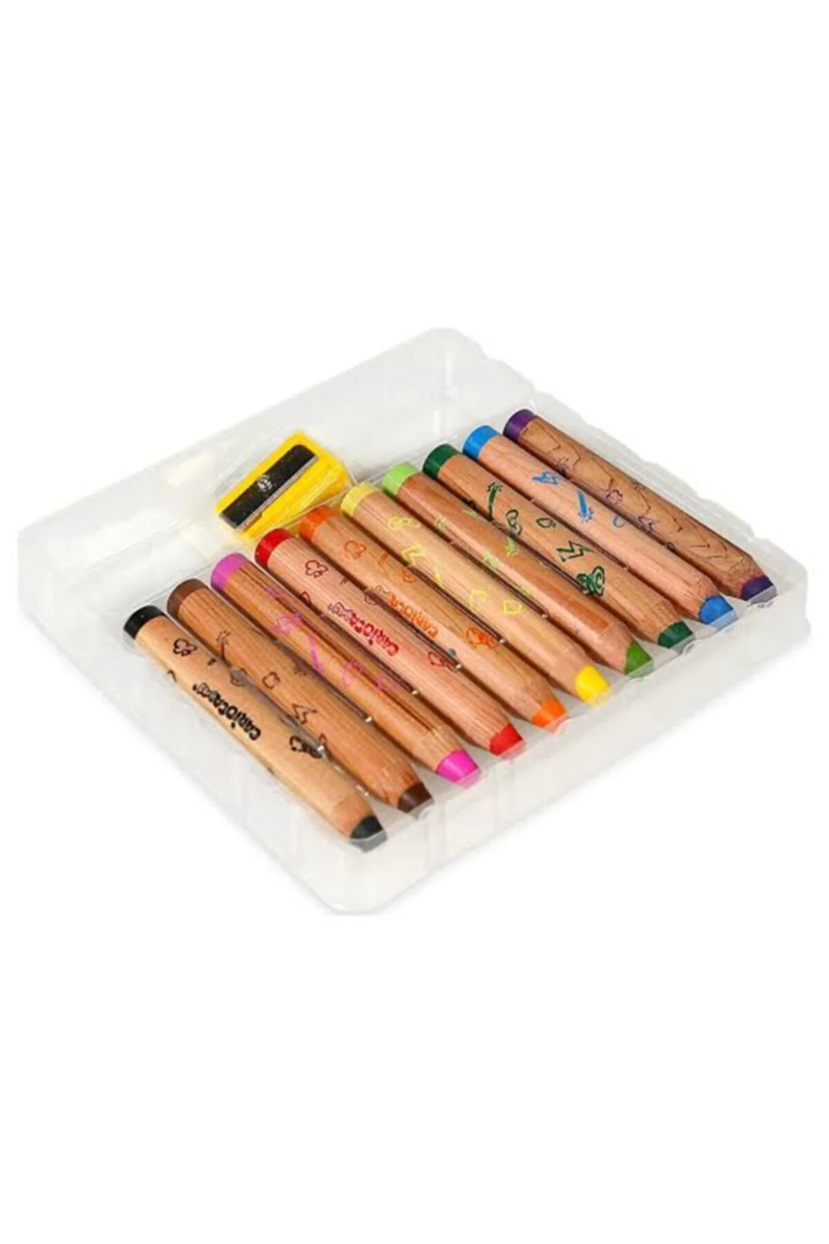 Carioca Baby "3 In 1" Jumbo Ahşap Gövdeli Boya Kalemi 10'lu (kale