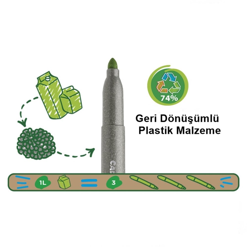 Carioca Eco Family Jumbo Süper Yıkanabilir Keçeli Boya Kalemi 12' Carioca Eco Family Jumbo Süper Yıkanabilir Keçeli Boya Kalemi 12'