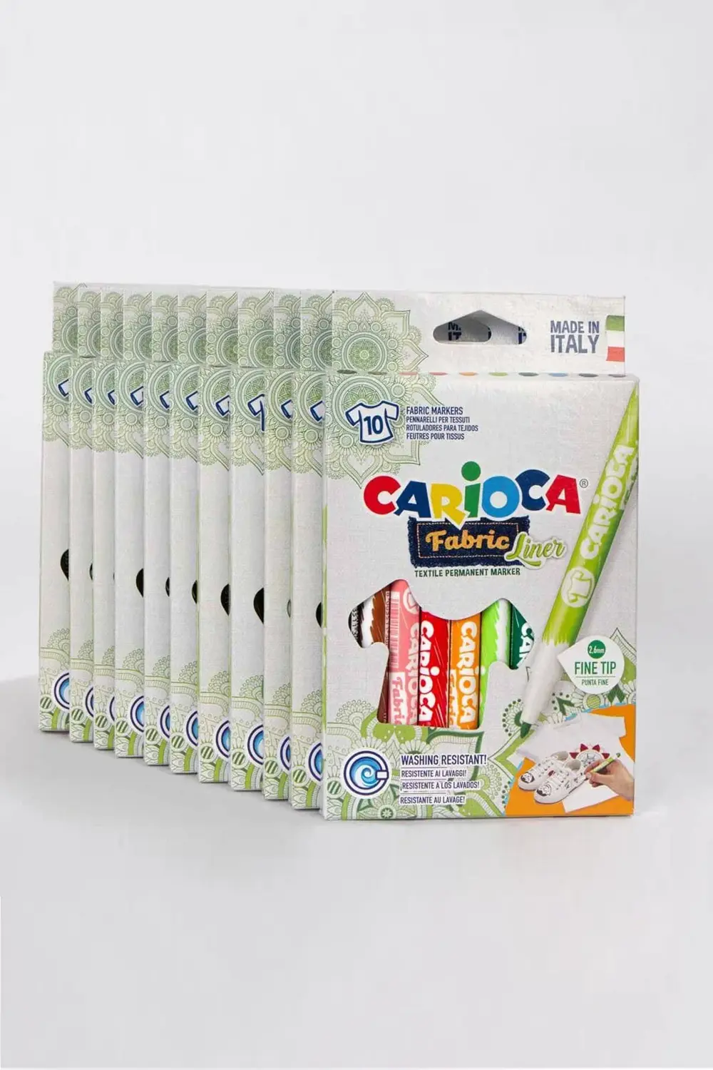 Carioca Fabric Liner Kumaş Keçeli Boyama Kalemi 10'lu