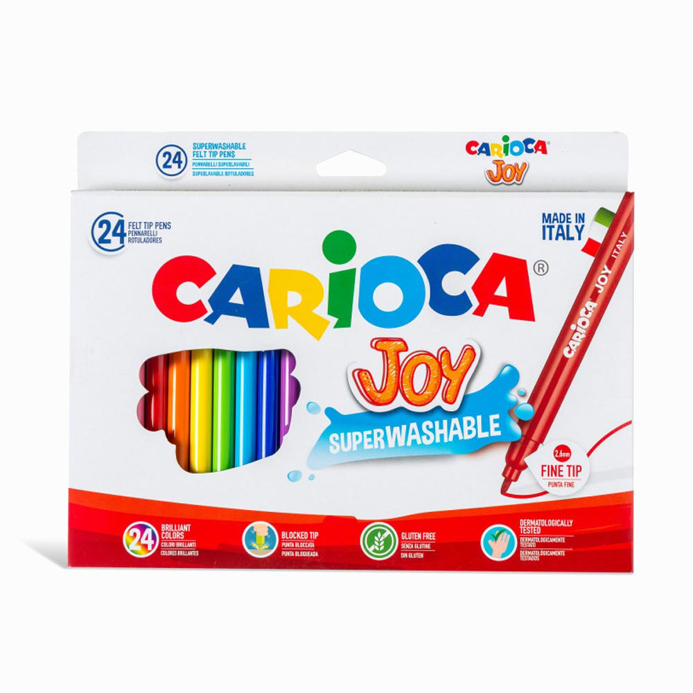 Carioca Joy Süper Yıkanabilir Keçeli Boya Kalemi 24'Lü Carioca Joy Süper Yıkanabilir Keçeli Boya Kalemi 24'Lü