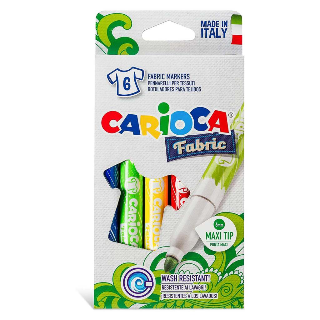 Carioca Kumaş Keçeli Boya Kalemi Maxi 6'lı Carioca Kumaş Keçeli Boya Kalemi Maxi 6'lı