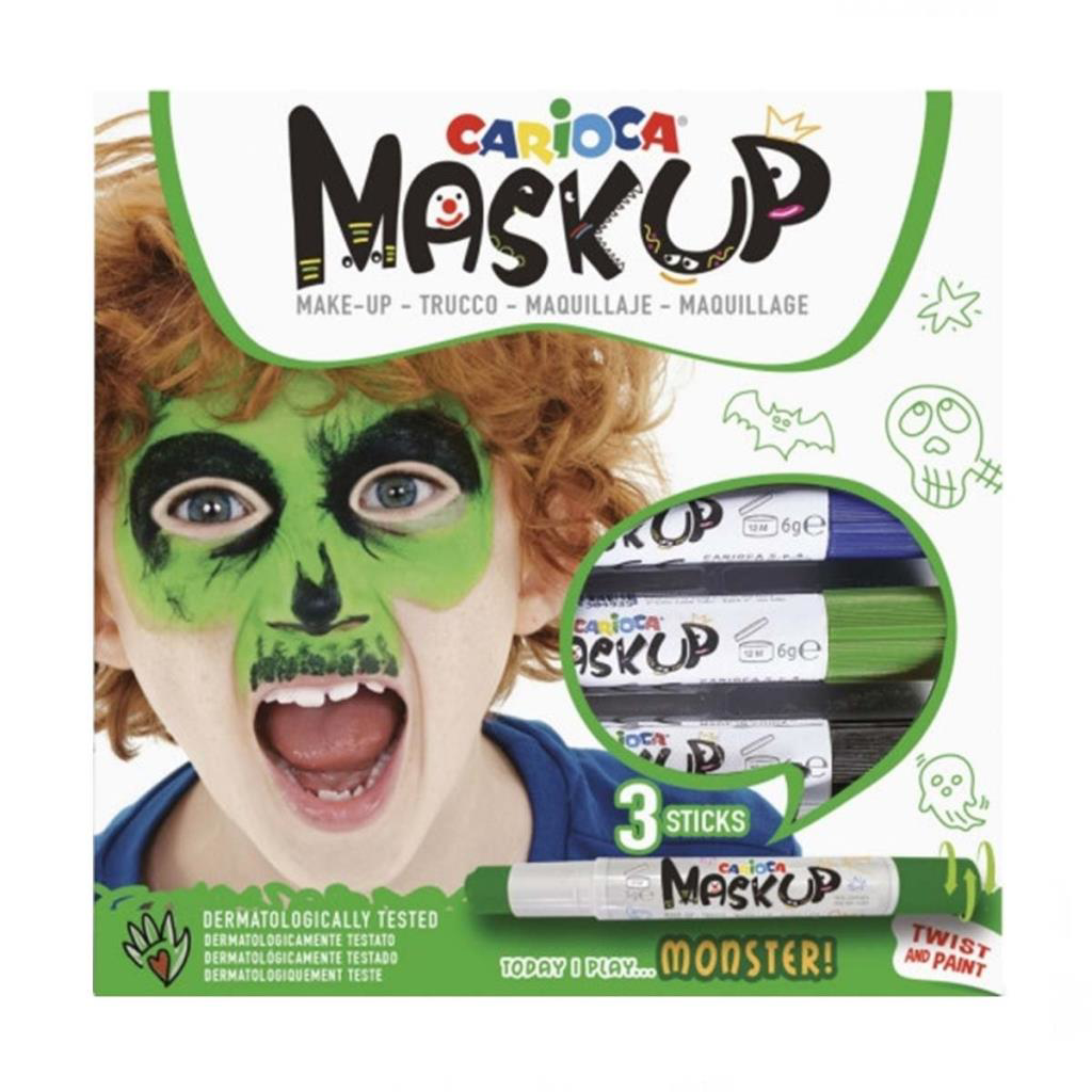 Carioca Mask Up Yüz Boyası 3 Renk Monster Carioca Mask Up Yüz Boyası 3 Renk Monster