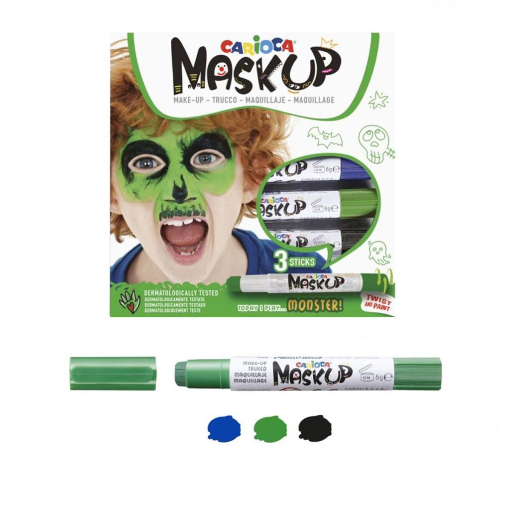Carioca Mask Up Yüz Boyası 3 Renk Monster Carioca Mask Up Yüz Boyası 3 Renk Monster