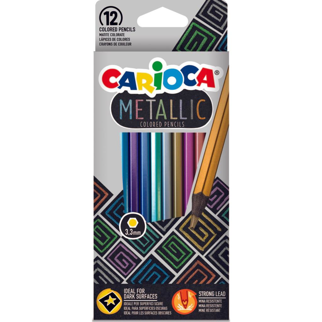 Carioca Metalik Kuru Boya Kalemi 12'Li Carioca Metalik Kuru Boya Kalemi 12'Li