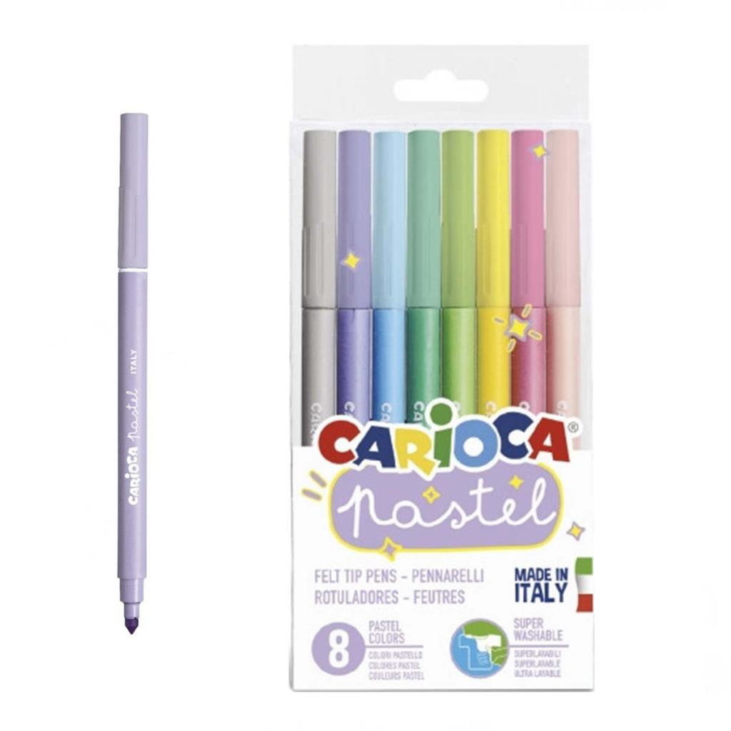 Carioca Pastel Süper Yıkanabilir Keçeli Boya Kalemi 8'li