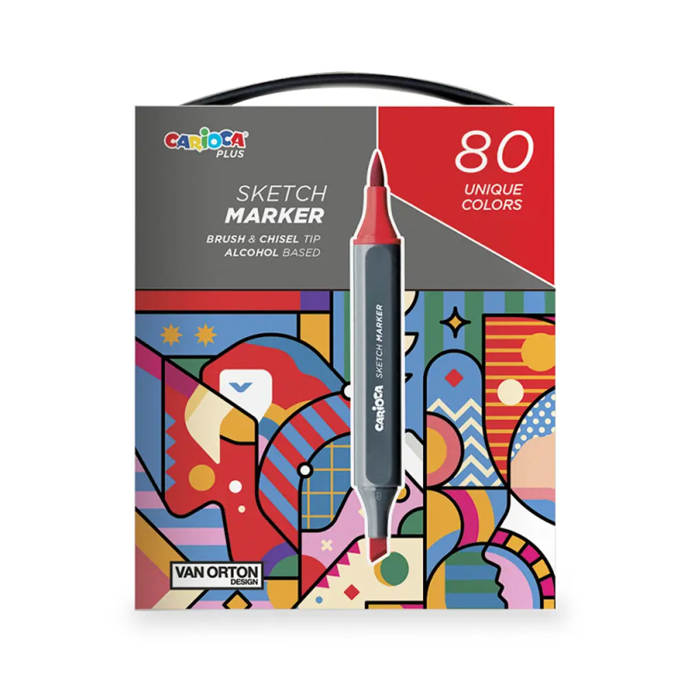 CARİOCA PLUS MARKER ÇİFT TARAFLI ÇİZİM KALEMİ 80 RENK CARİOCA PLUS MARKER ÇİFT TARAFLI ÇİZİM KALEMİ 80 RENK