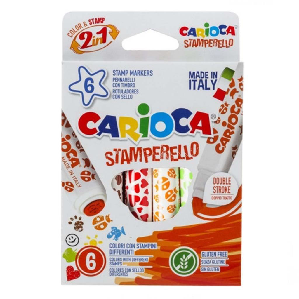 Carioca Stamperello Keçeli Boya Kalemi 6'lı Carioca Stamperello Keçeli Boya Kalemi 6'lı