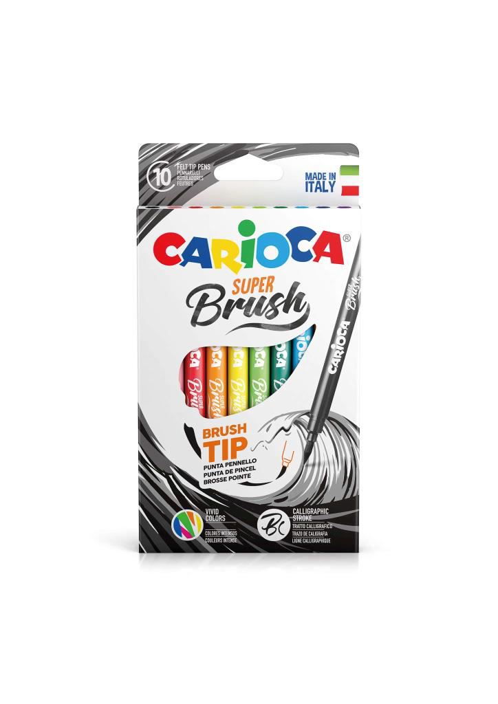 Carioca Süper Brush Keçeli Boya Kalemi 10lu Carioca Süper Brush Keçeli Boya Kalemi 10lu