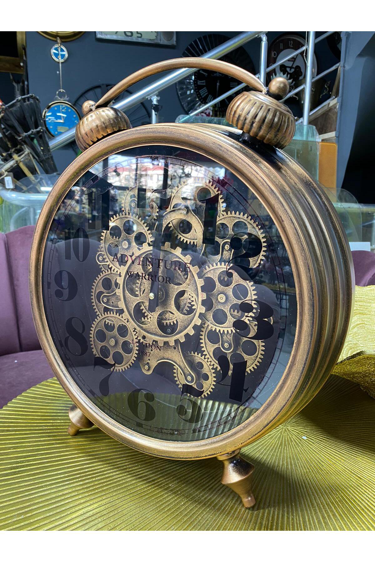 Elif Aksesuar Çarklı Masa Üstü Ve Duvar Saati 39X46cm