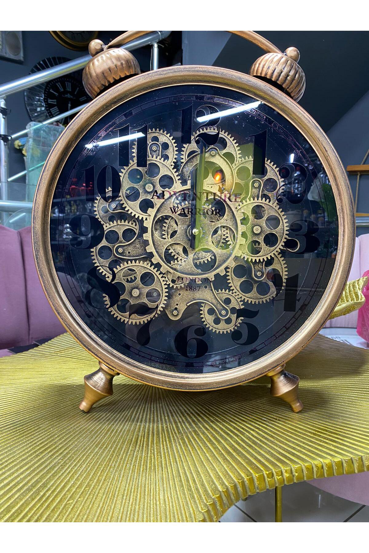 Elif Aksesuar Çarklı Masa Üstü Ve Duvar Saati 39X46cm