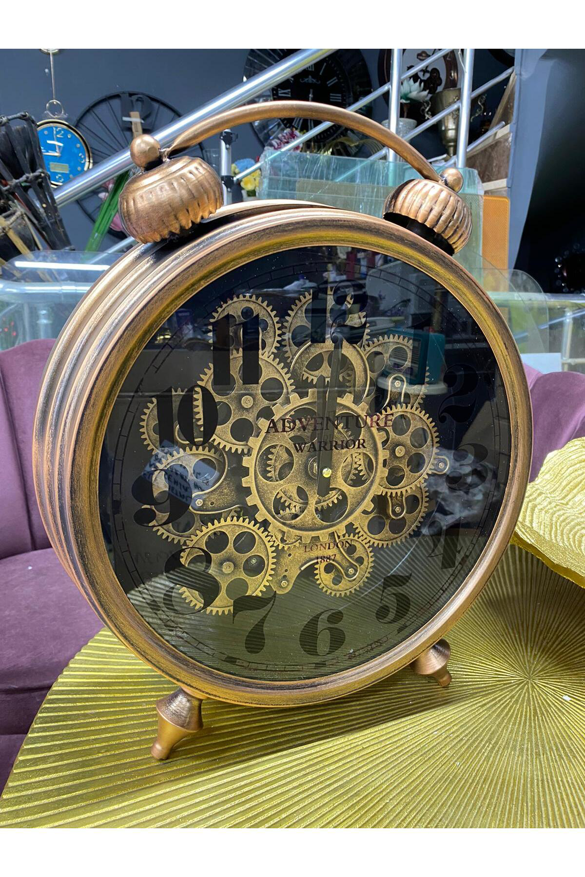 Elif Aksesuar Çarklı Masa Üstü Ve Duvar Saati 39X46cm