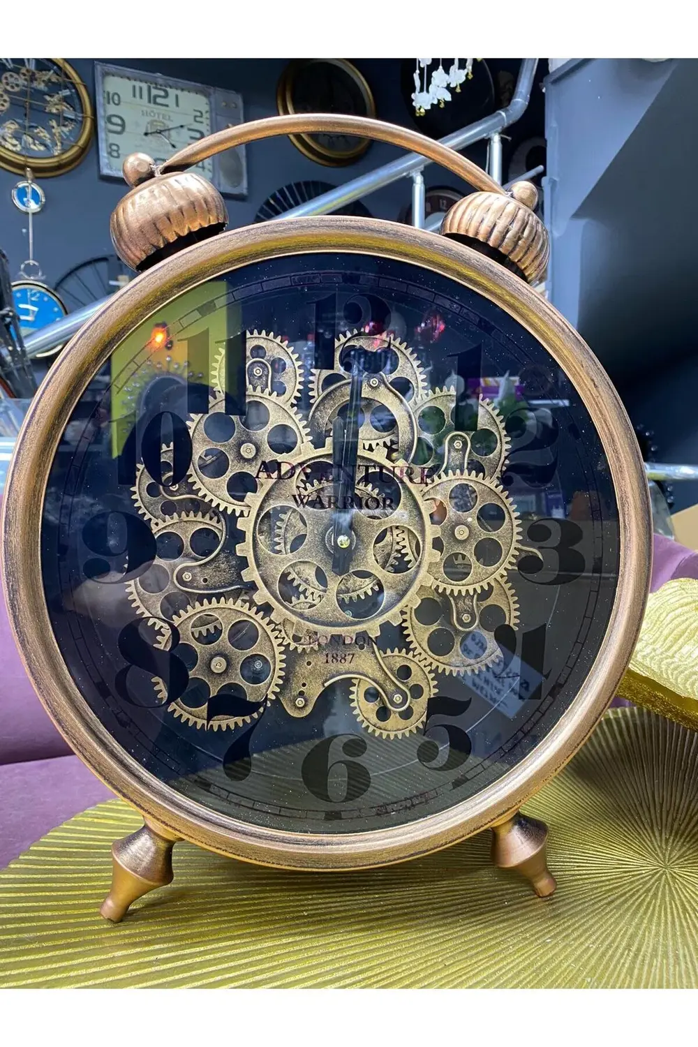 Çarklı Masa Üstü Ve Duvar Saati 39x46cm