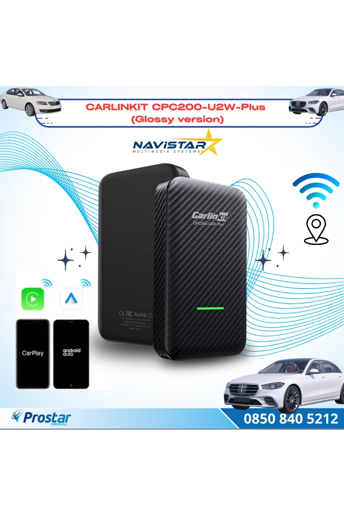 Navistar Carlinkit Carplay Cpc-200-U2w-Plus (Glossy Version)