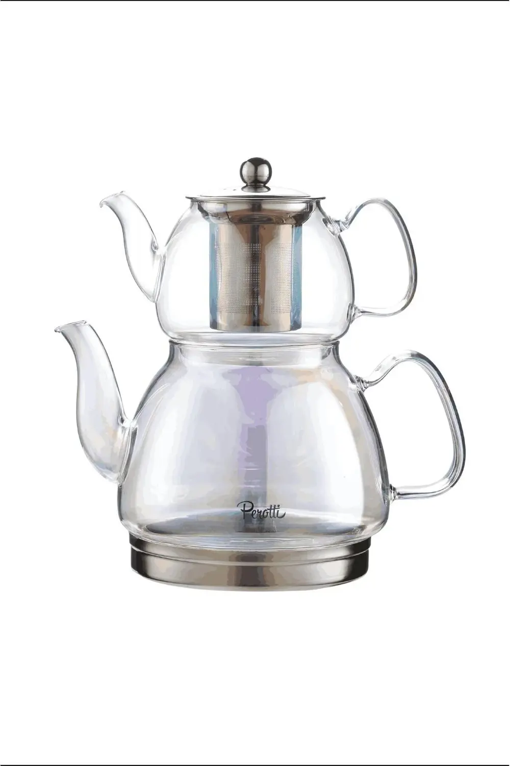 Carlo Luster Indüksiyon Tabanlı Borosilikat Cam Çaydanlık Takımı