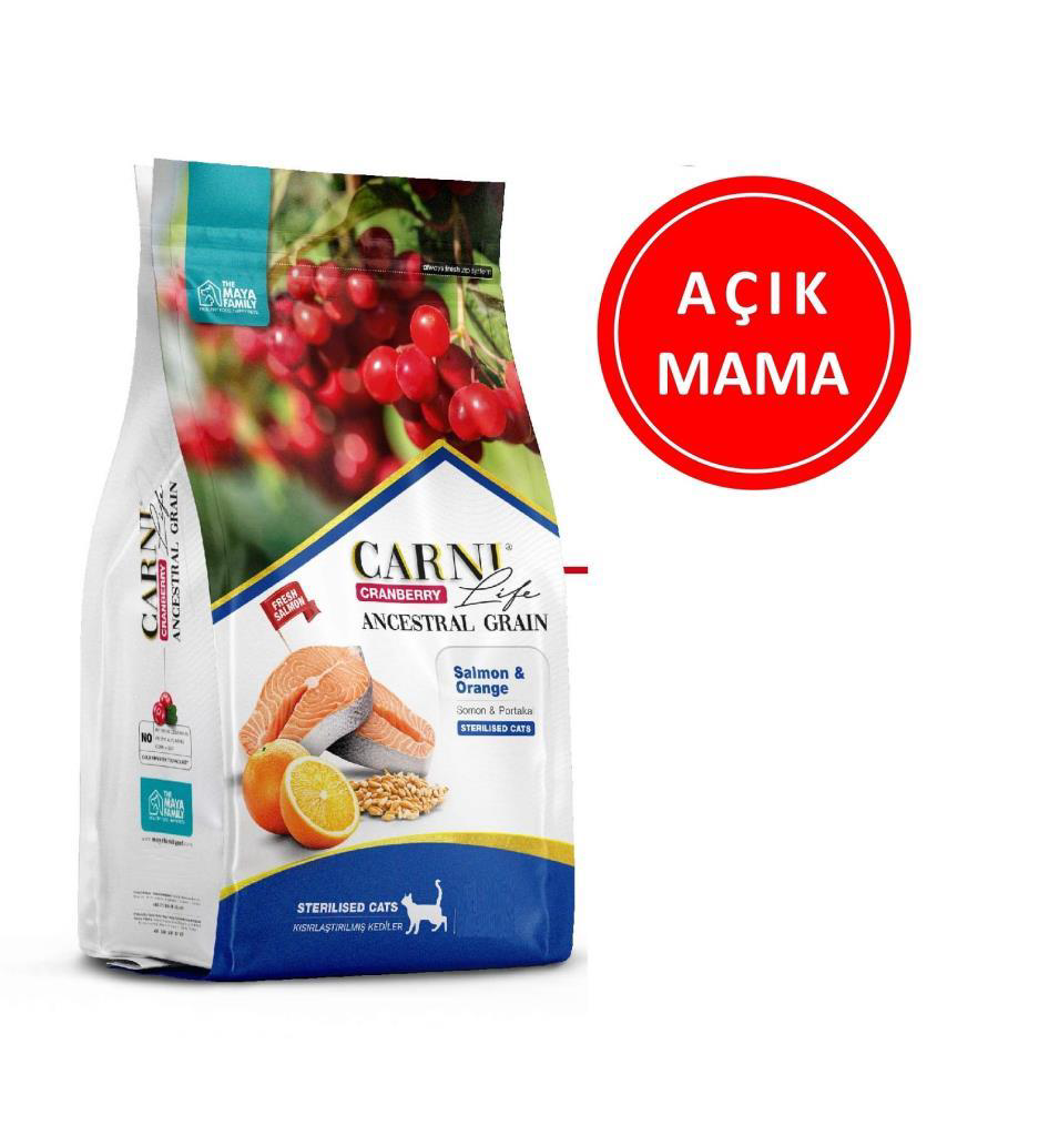 Carni Life Kızılcık Somonlu ve Portakallı Kısırlaştırılmış Kedi M Carni Life Kızılcık Somonlu ve Portakallı Kısırlaştırılmış Kedi M